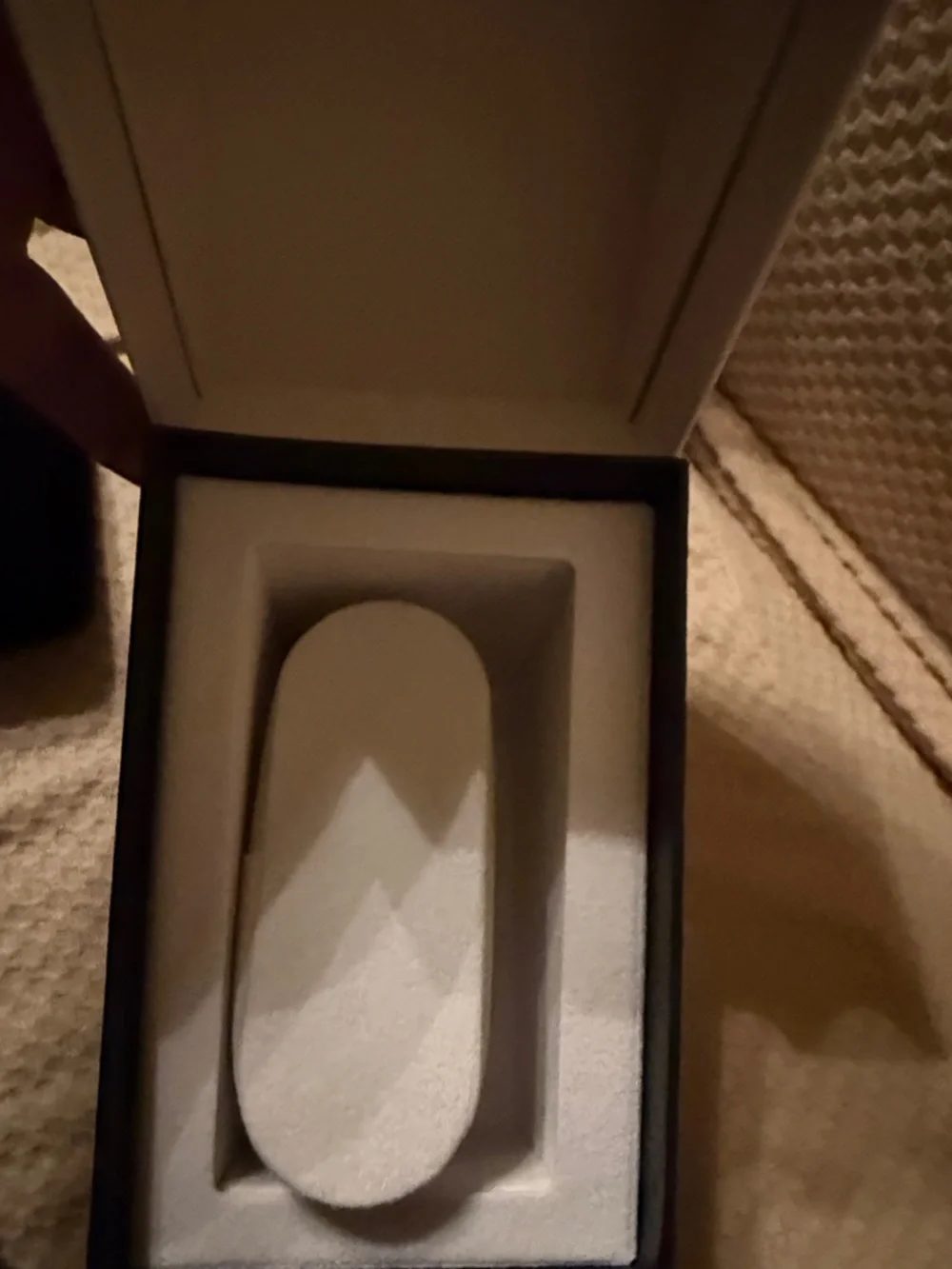 Philip Stein White Accessory Box with Gold Logo